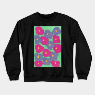 Poppies in Bold Color Crewneck Sweatshirt